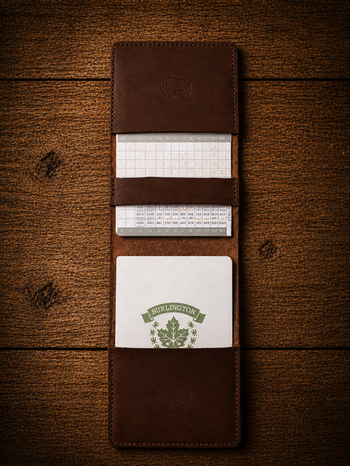 Bison & Hide Tour Edition Leather Scorecard & Yardage Book Holder – Dark Chocolate